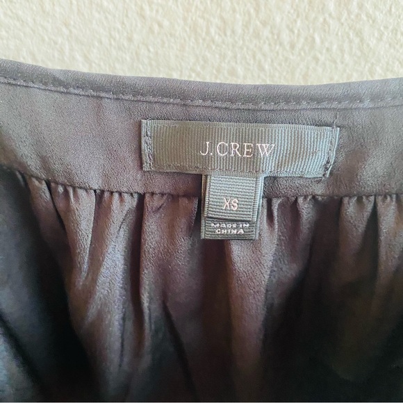 J.Crew Fluttery Lace Cami Sz XS $88 Black Tulle Mesh Top Ruffled Tank - Picture 5 of 7